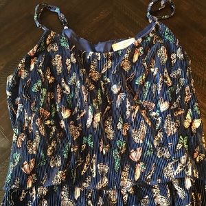 Butterfly patterned spaghetti strap dress. Brand is No Comment , size 1x.